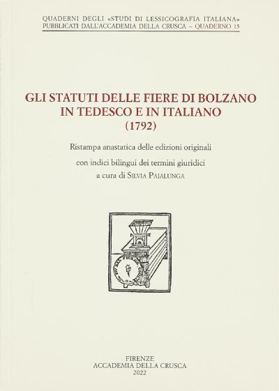 Gli statuti delle fiere di Bolzano in tedesco e in italiano (1792)