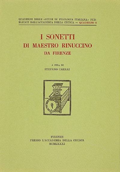 I sonetti di maestro Rinuccino da Firenze