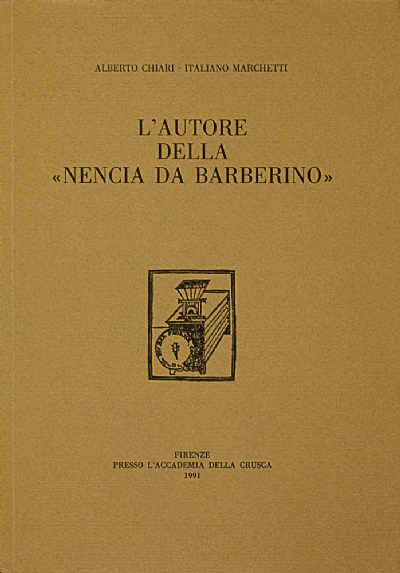 L'autore della «Nencia da Barberino»