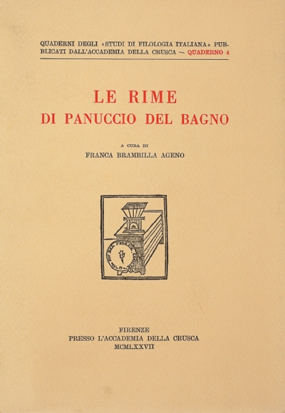 Le rime di Panuccio Del Bagno
