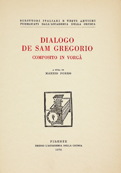 Dialogo de Sam Gregorio composito in vorgà