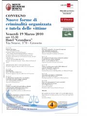 Nuove forme di criminalità organizzata e tutela delle 
vittime