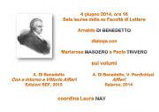 Torino - Arnaldo Di Benedetto dialoga con Mariarosa 
Masoero e Paola Trivero
