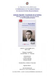 Vicenza - Antonio Barolini. Cronistoria di un'anima